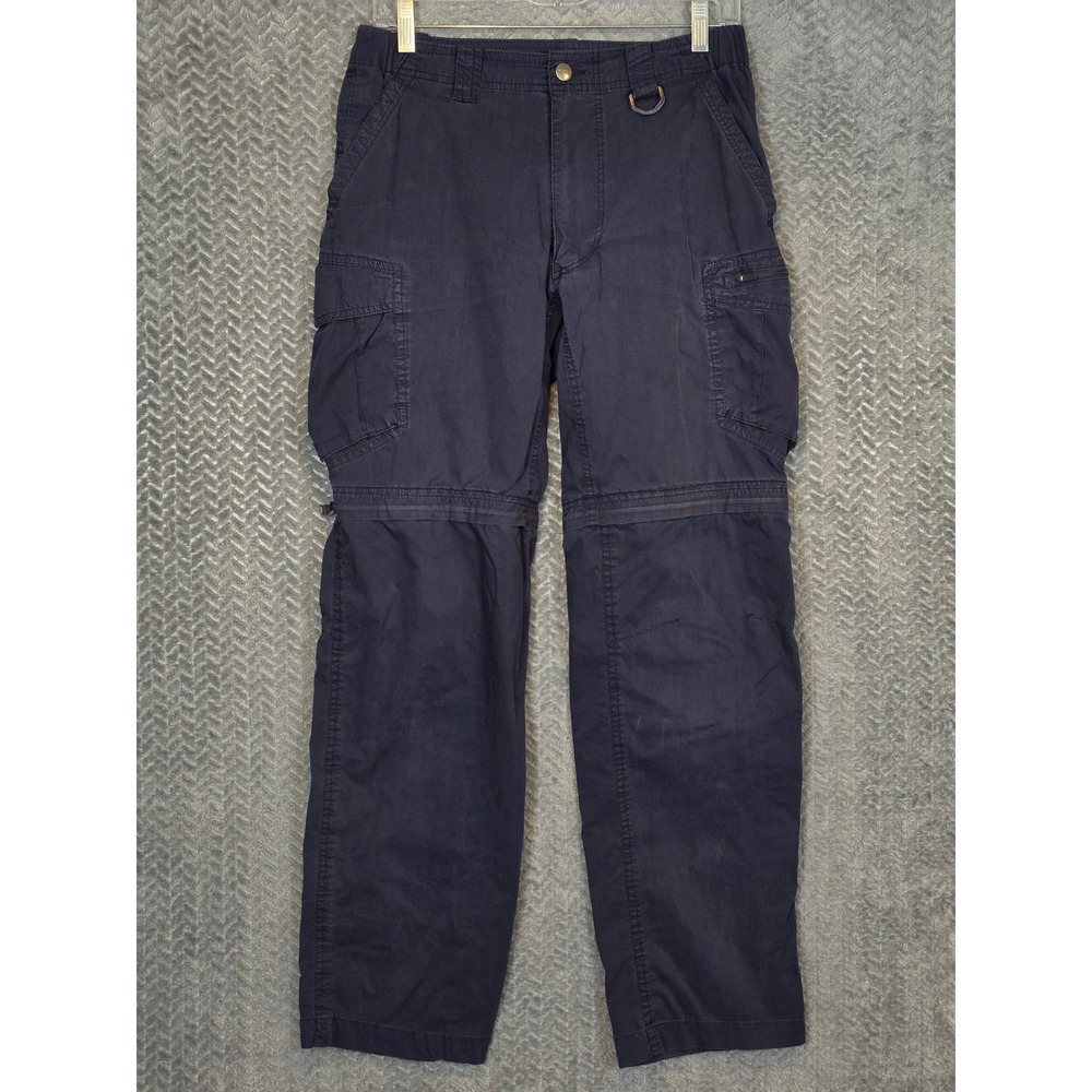 CQR Mens Convertible Cargo Pants Navy Blue Tactical Hiking Zip Off 30W 32L